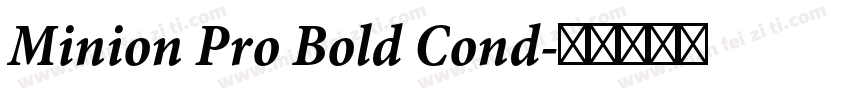 Minion Pro Bold Cond字体转换